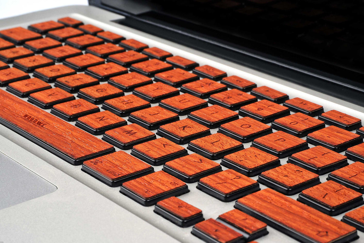 Macbook Keyboard Padauk Wood Sticker Decal Skin Cover Case for Air Pro 11 13 15 12 inch in 1