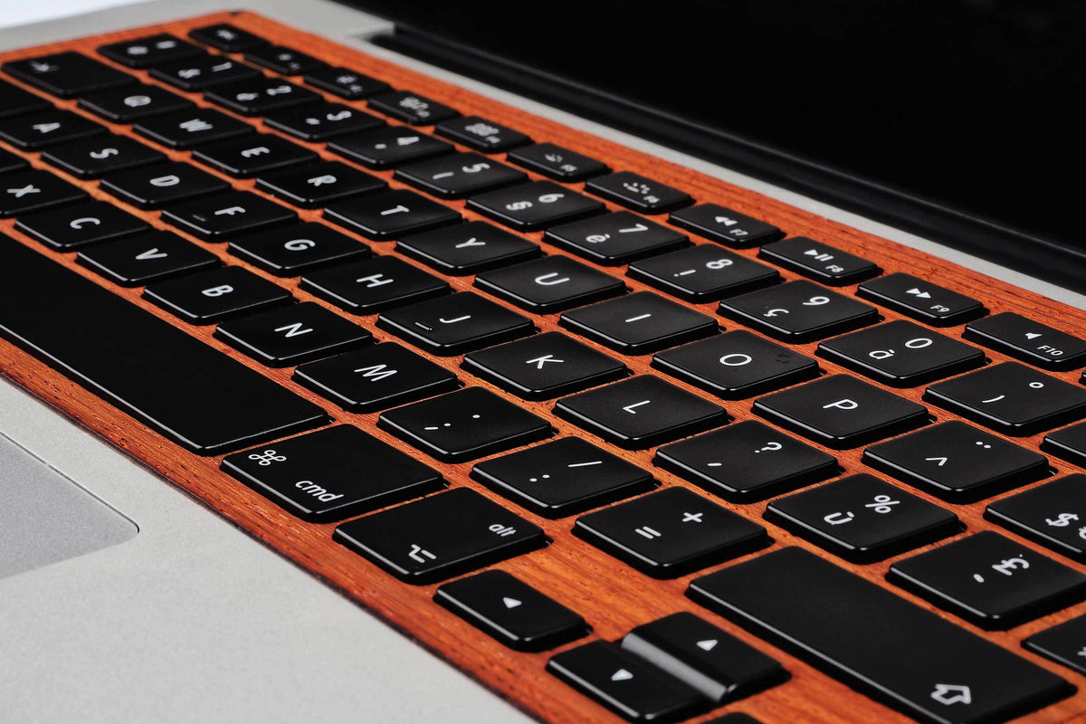 Macbook Keyboard Padauk Wood Sticker Decal Skin Cover Case for Air Pro 11 13 15 12 inch in 1